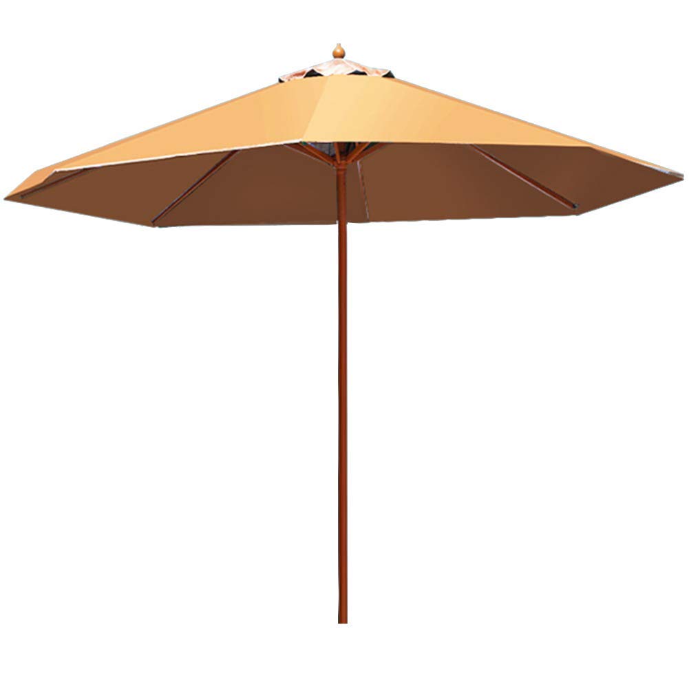 Parasol Octogonal de 2,7 m/8,9 pies, sombrilla de Madera para jardín, protección UV Plegable, Resistente al Agua para Playa/Piscina/Patio, Tienda de campaña, toldo, Tienda de Refugio Solar
