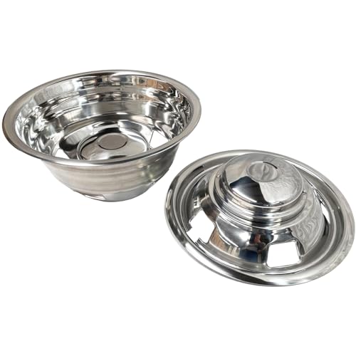 Image of 17 inch Dually 8 Lug Wheel Simulators for Ram 3500 03-18 | 304 Stainless Steel, 5 Vent Holes, Bolt On Hub Caps, Front Rear Polished, Fits 2003-2018 Dodge Ram 3500