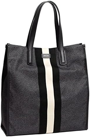 Amazon バリー Bally Stripe Nylon メンズ トートバッグblack ブラック ダークグレー Raami 130 並行輸入品 Bally バリー トートバッグ