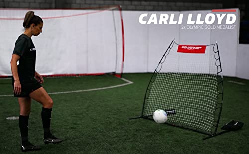 Powernet Rebounder Training Net For Soccer, Lacrosse, Baseball, Softball | Angled Multi-Sport Rebound Pitchback Net | Portable Dual Practice Surface Use Both Sides For Practicing Volley And Rollback #TOP2