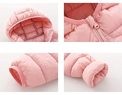 Image of Hooded Puffer Jackets for Boys and Girls - Lightweight and Packable - Autumn and Winter Coat, Warm and Comfy