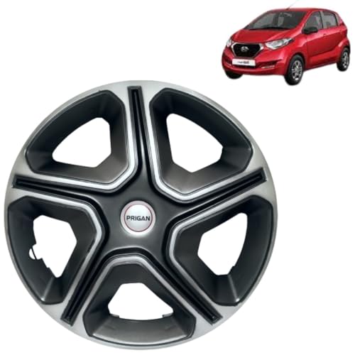 Image of Prigan REDI GO Grey Silver Wheel Cover 13 inch for -REDI GO (Set of 4 Pcs) (Press Fitting) Model Name- Nexon Grey Silver 13