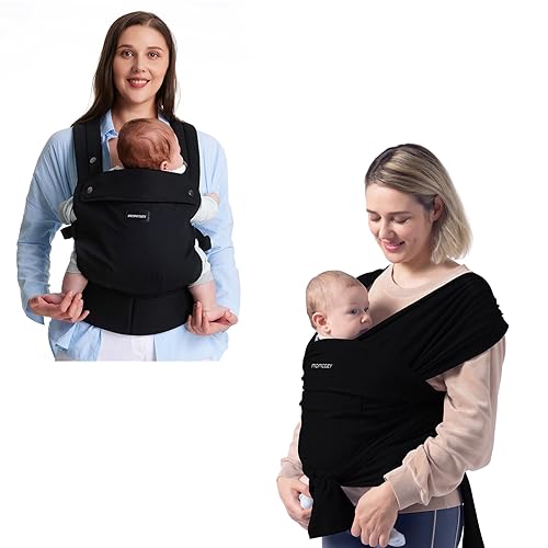 Image of Momcozy Baby Wraps Carrier with Baby Carrier Classic