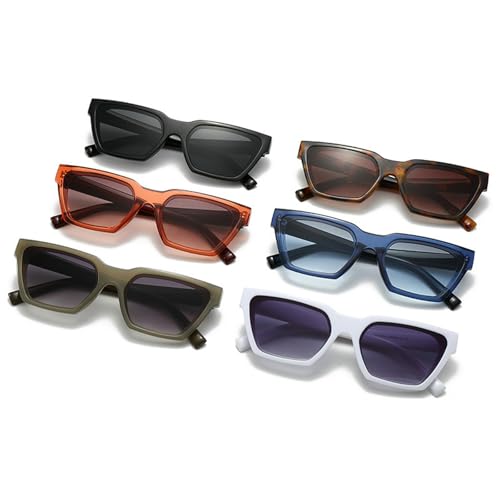 Retro Cat Eye Sunglasses for Women Men Trendy Oversized Square Sun Glasses 90s Vintage Shades 6