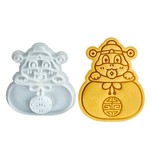 Zkhxhtg bakeware sets 2025 Year Of The Snake Cookie Molds Set Sturdy Snake Year Themed Cookie Molds Embosser For Family Baking Enthusiasts