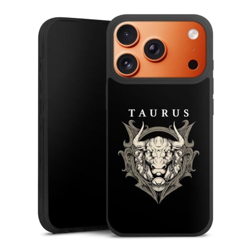 Coque silicone premium iPhone 17 Pro - Étui antichoc motif Taurus