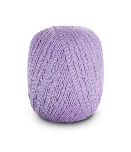 Image of CIRCULO Anne Yarn for Crocheting & Knitting, 100% Mercerized Brazilian Virgin Cotton, Soft Fingering Weight, 547 Yds, 5.19 Oz - Color 6029 Orquid