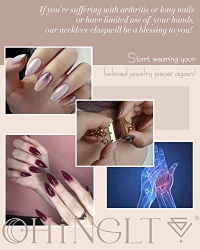 OHINGLT Layered Necklace Clasp 18K Gold and Silver Necklace Separator for Layering, Multiple Jewelry Clasps and Closures for Women