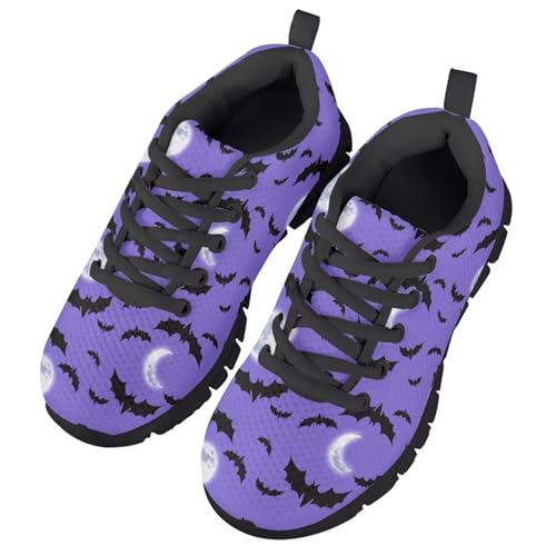 Mumeson Child's Sneaker Running Shoes,Lightweight Breathable Sports Tennis Shoes Platform Lace Up Flat Shoes Size 28-364