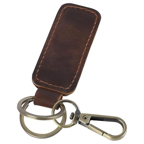 Image of Jack&Chris Genuine Leather Car Keychain, Universal Key Fob Keychain, Leather Key Chain Holder for Men and Women, JC306