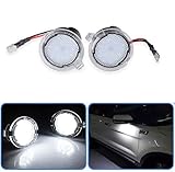 LED Under Side Mirror Puddle Lights with 6500K Xenon White Assembly For Ford Edge Fusion Range Flex Explorer Expedition Mondeo Everest Taurus F-150 (Pack of 2Pcs)