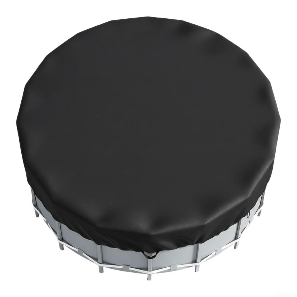 Round Pool Cover for Above Ground Pools, Waterproof Oxford Cloth Outdoor Pool Cover for Weather Protection(8ft)