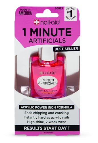 Nail-Aid 1 Minute Artificials - Nail Treatment, Clear, 0.55 Fl Oz