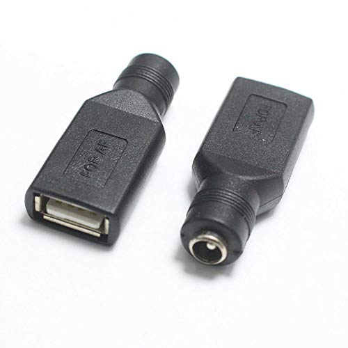Acxico adaptador conector USB a DC 5.5x2.1 mm, 4 piezas miniatura 2