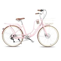 MINI　シティサイクル　ピンク　26インチ　6段ギア　可愛い自転車　持帰り専用 MINI シティサイクル ピンク 26インチ 6段ギア 可愛い自転車 持