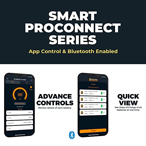 Enduro Power 36V Lithium Battery - 50Ah Smart Bluetooth Lifepo4 Deep Cycle Battery, Proconnect Series Bms 36 Volt Lithium Batteries For Rv, Car, And Boat Charging #TOP4