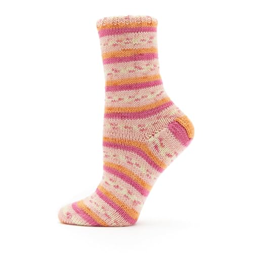 Image of Premier Yarns Fruits, Acrylic Sock Yarn, 2-Pack Bundled with Bella's Crafts Stitch Markers (Pink Grapefruit)