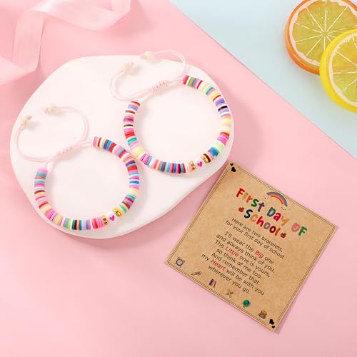 Image of Back to School Stuff First Day of School Gifts Bracelets for Mommy and Me Daughter Son First Day of 1 2 3 Grad Preschool Kindergarten High School Back to Scool Supplies