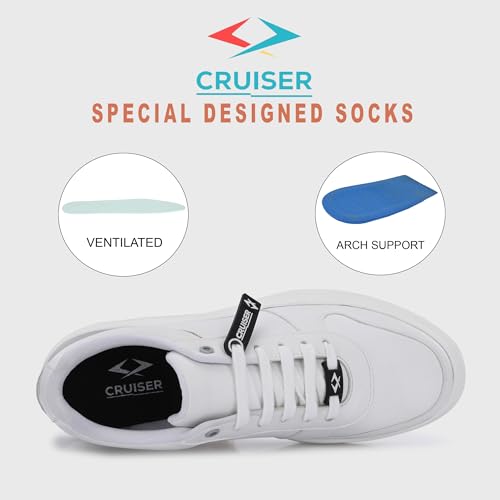 Image of Cruiser Mens Sneakers | Casual Shoes | Experience Comfort & Style with Soft Cushioned Insole |Step Up Your Comfort: Casual Sneakers for Every Day| Trendy Lace-Up Design Sneaker (2567)