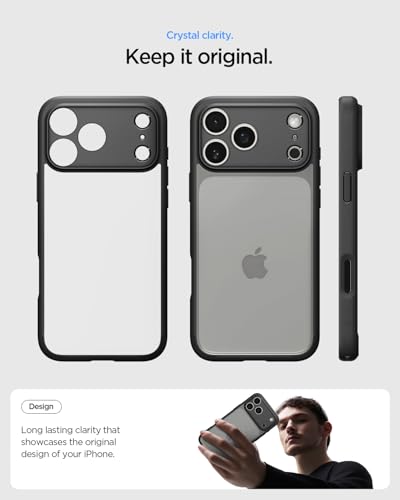 Image of Spigen for iPhone 17 Pro Case, Ultra Hybrid [TPU Covered Camera Control] [Anti-Yellowing] [No Magnet Ring] - Matte Black