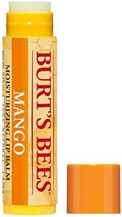 Burt's Bees 100% Natural Moisturizing Lip Balm, Mango Beeswax & Fruit Extracts - 12 Tubes