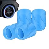 Tappi coprivalvola fluorescenti per pneumatici, 4 pezzi, si illuminano al buio, per decorare le ruote, in lega di alluminio con vestibilità sicura, coprivalvola 'aria per moto, biciclette