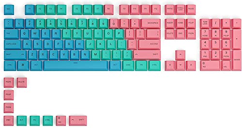 Glorious Gaming 115x GPBT-Keycaps - Cherry-Profil, äußerst widerstandsfähiger PBT-Kunststoff, optisch EIN Blickfang, überragende Akustik, Originalschrift, US Layout - Pastell