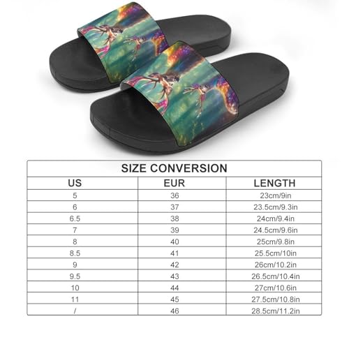 Colorful Deer Family Funny House Sandals Non Slip Shower Slippers Quick Drying Bathroom Shoes for Women Men2