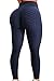 Produktbild C/N Damen High Waist Leggings Blickdichte Sporthosen Fitness Lange Yogahose Frauen Fitnesshose Jogginghose RC-01(Navy,XL)