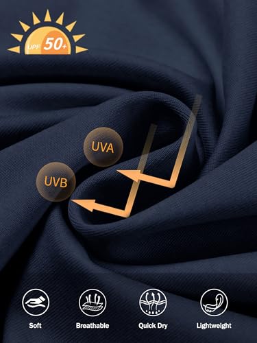 Men's UPF50+ Hoodie Shirts Rash Guard Long Sleeve UV Sun Protection Lightweight Quick Dry SPF Fishing Athletic Running Swim3