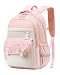 Tanou Schultasche Mädchen 1-5. Klasse, Ergonomischer Schulranzen Kinder Schulrucksack für Grundschule, Wasserabweisend Rucksack Schule Mädchen 7-12 Jahre, Rosa