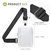 SUIKIHUM Mini Sling Bag for Men and Women, 7.5 Inch Small Anti Theft Crossbody Sling Backpack Nylon Chest Bag Fanny Pack for Travel Running Hiking (White) #2