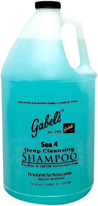 Gabel’s Deep Cleansing Shampoo Sea 4 (Sealed Gallon) Formulated for Professional Clarifying Use Authentic Direct with Sealed Protection with black logo label