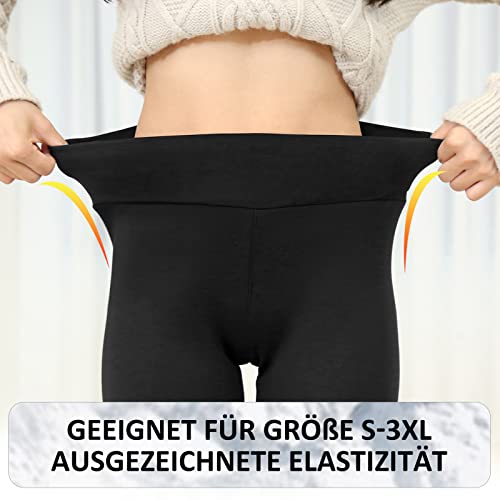 Gefütterte Leggings AMIYOYO für Damen – Thermoleggings mit Fleece