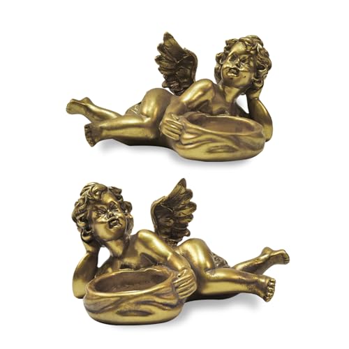 SIMON'S SHOP Gold Tea Light Candle Holders, Vintage Tealight Holders,