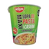 Nissin Maxi Pasta de Trigo para Sopa Instantánea, Sabor Jugo de Carne, 12 Piezas
