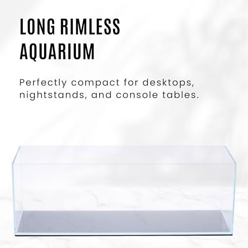 Image of UNS Ultra Clear Rimless Tank - 21.3GAL | 81L - 35.43x11.81x11.81 | 90x30x30 CM, 8mm Glass Thickness, Leveling Mat Included - Low Iron, High Clarity Fish Tank w / 45 Mitered Edge - [90L]