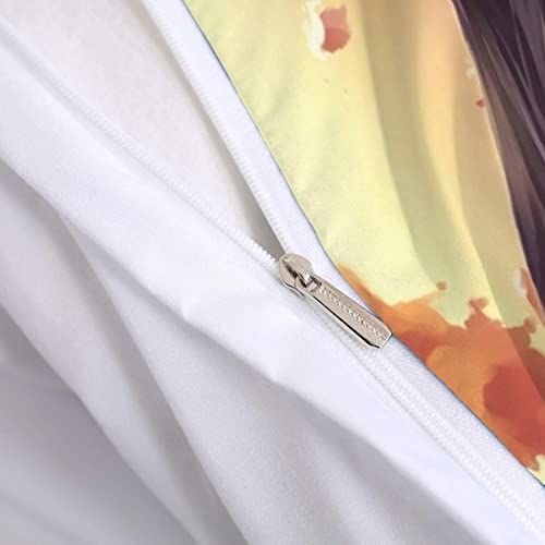 Parure de lit 220x240 impression 3D avec housse de couette microfibre et taies
