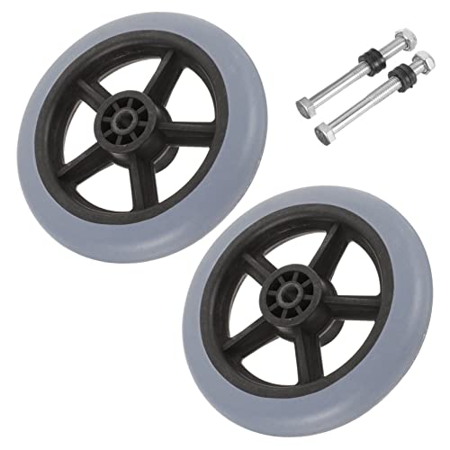 minkissy 2pcs Wheelchair Wheels Wheelchair Supplies Front Wheel for Front Wheels for Wheel Replacement for Wheelchairs Office Chair Caster Wheels Wheelchair Accessories PVC+Metal