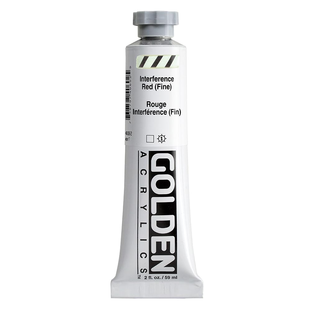 Golden Heavy Body Acrylic Paint 59ml Interference Red Fine For Artists