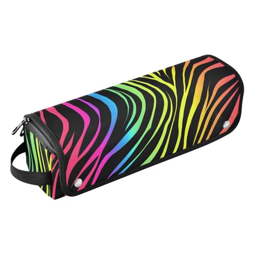 Organizador Portátil para Herramientas de Estilizado del Cabello con Estampado Abstracto Arcoíris y Cebra, con Alfombra Resistente al Calor para Planchas, Rizadores y Otros Accesorios miniatura 1