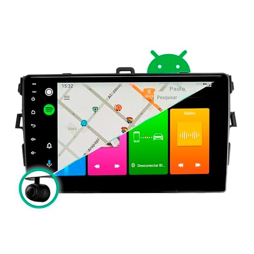 Central Multimídia Android para Toyota Corolla 2009 a 2014, Tela 9" Touch Screen, 1Gb + 32Gb de memória, GPS, Wi-Fi, USB - Voolt