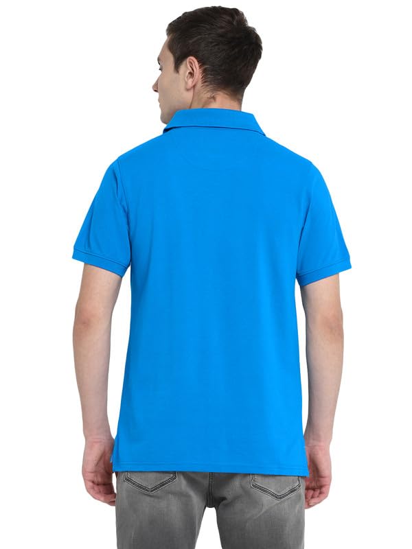 Image of AMERICAN CREW 60% Cotton, 40% Polyester Polo Collar T-Shirt for Men with Pocket, Regular Fit