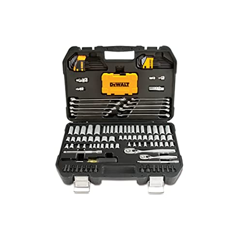 DEWALT Mechanics Tools Kit and Socket Set, 142Piece, 1/4 & 3/8″ Drive