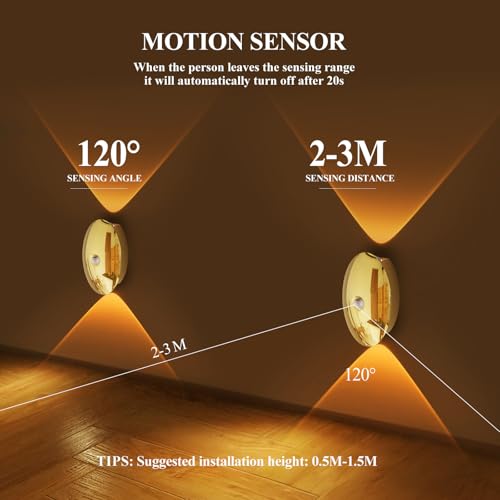 Aplique de pared LED de 3000K a 6000K con tres tonos regulables oro 2