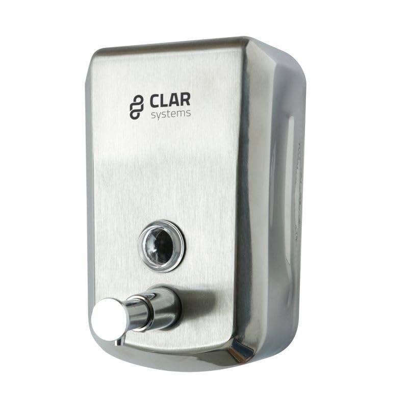 RO - Linea Blanca ® - DOSIFICADOR DE JABÓN LÍQUIDO Industrial RELLENABLE 0,5L “Eco” INOX Brillo -J4050AI