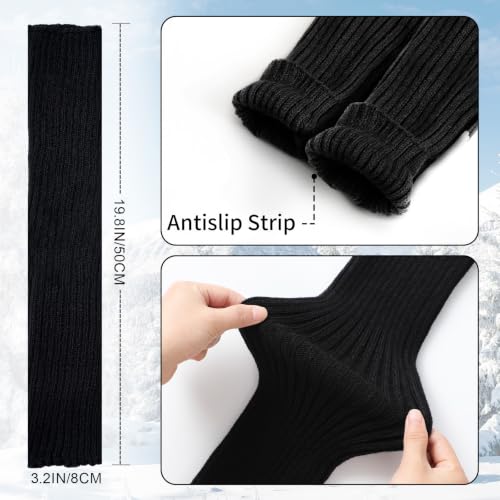 Image of Passionbility Leg Warmers for Women 80s, Ribbed Knit Long Socks Leg Warmer