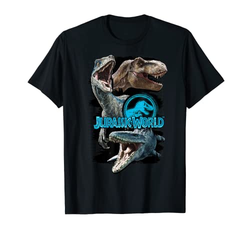 Jurassic World Paint Swipe Dinosaur Grid T-Shirt