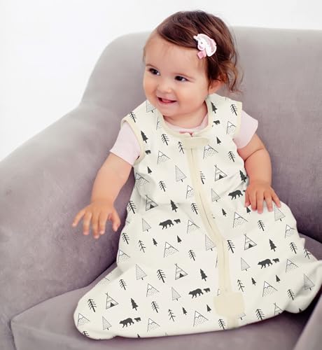Image of Mama Cheetah Baby Sleep Sack 0.5 TOG, 100% Organic Cotton Baby Wearable Blanket with Two-Way Zipper, Swaddle Transition Sleeping Bag for Infant Toddler Boy Girl, 24-48 Month | Breathable, Lightweight, Soft 100% Organic Cotton, GOTS & OEKO-TEX Certified, Baby Essential by Mama Cheetah