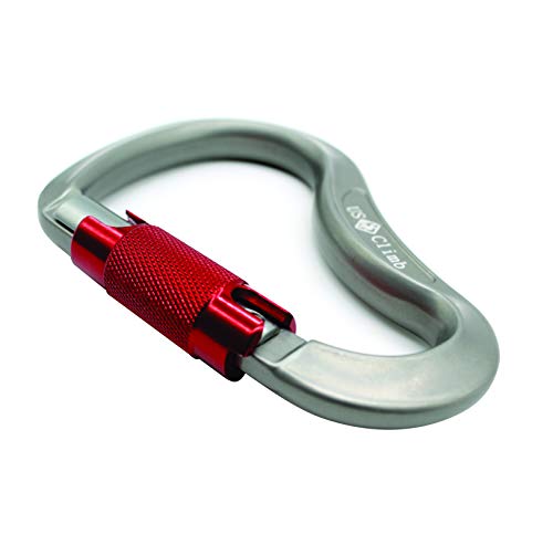 Mosquetão alumínio HMS curvo tripla-trava USClimb 25KN CE EN keylock